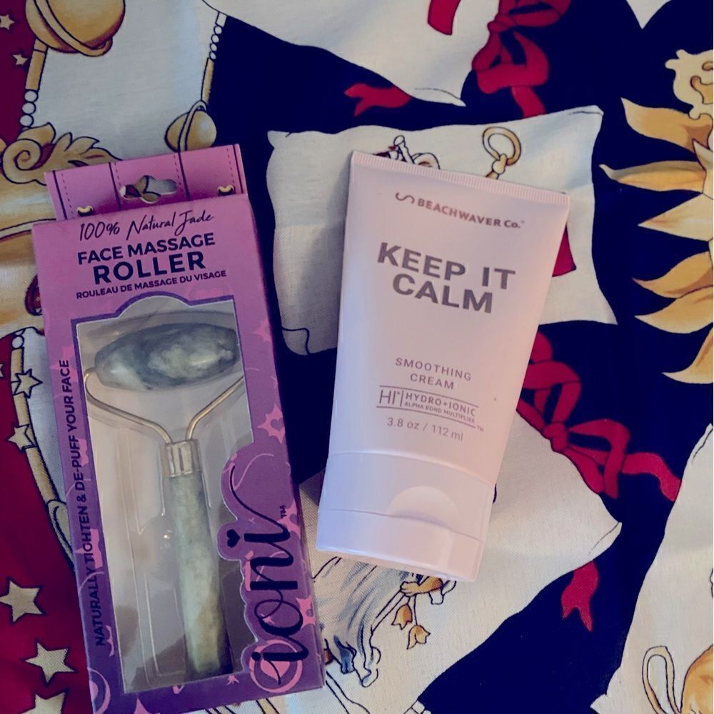 Keep it Calm hair smoothing cream and smoothing roller…